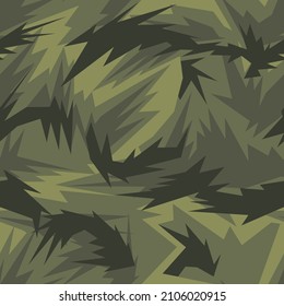 Seamless geometric pattern. Abstract camo. Modern ornament. Print on fabric and textiles. Vector illustration