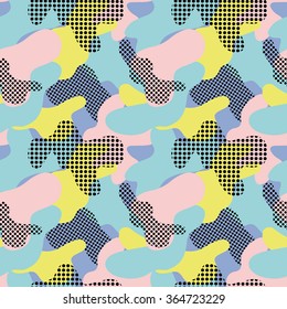 Seamless geometric pattern with abstract camouflage 1