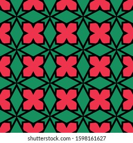 Seamless geometric pattern. Abstract color repeating texture. Bright unique ornament. Template for printing on Wallpaper, packaging, banners, invitations, business cards, fabric printing