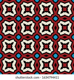 Seamless geometric pattern. Abstract color repeating texture. Bright unique ornament. Template for printing on Wallpaper, packaging, banners, invitations, business cards, fabric printing