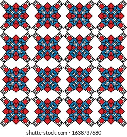 Seamless geometric pattern. Abstract color repeating texture. Bright unique ornament. Template for printing on Wallpaper, packaging, banners, invitations, business cards, fabric printing