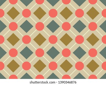 Seamless geometric pattern. Abstract colorful background. Beautiful Wallpaper in vector