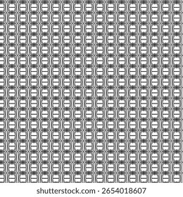 Seamless geometric pattern with abstract diamond and stripe shapes, perfect for textiles or digital backgrounds. Abstract, seamless, black and white, geometric, pattern.