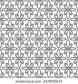 Nahtloses geometrisches Muster von abstrakten floralen Formen. Vektorgrafik Ornament auf einem transparenten Hintergrund.