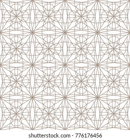 Seamless geometric pattern. Abstract floral vector background. Element of design.