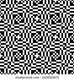 Seamless geometric pattern. Abstract graphic background. Black and white texture. Modern monochrome design decoration.