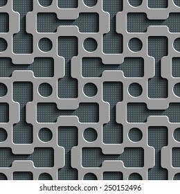 Seamless Geometric Pattern. Abstract Gray Background. Vector Regular Texture