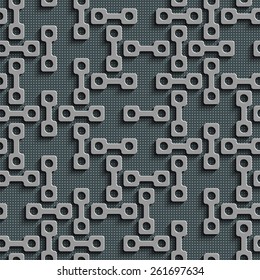 Seamless Geometric Pattern. Abstract Gray Background. Vector Regular Texture