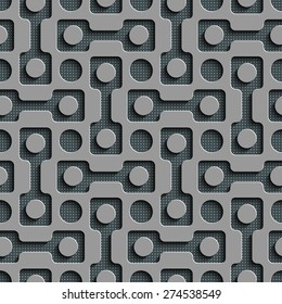 Seamless Geometric Pattern. Abstract Gray Background. Vector Regular Texture