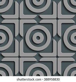 Seamless Geometric Pattern. Abstract Gray Background. Vector Regular Texture