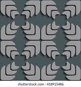Seamless Geometric Pattern. Abstract Gray Background. Vector Regular Texture