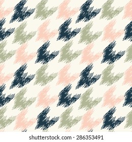 Seamless geometric pattern with abstract hounds tooth ornament 1