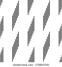 Seamless geometric pattern. Abstract illustration with black lines on white background. 