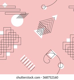 Seamless geometric pattern with abstract lines and shapes 1