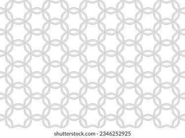 Seamless Geometric Pattern. Abstract Outline Texture.  Vector Art.