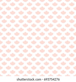 Seamless geometric pattern with abstract pink flower ornament. Vector Illustration