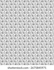 Seamless geometric pattern with abstract shapes and symmetry. Ideal for modern wallpapers, textile prints, packaging, branding, backgrounds, and digital art projects.