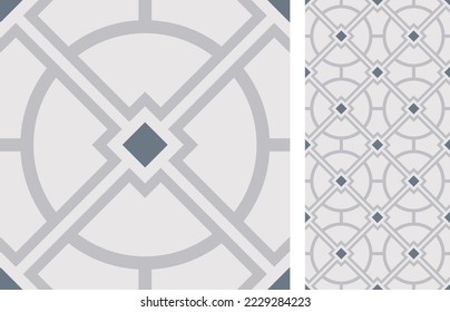 Seamless geometric pattern. Abstract seamless tile. Geometric design for ceramic tile, wallpaper, linoleum, textile, web page background. Vector illustration