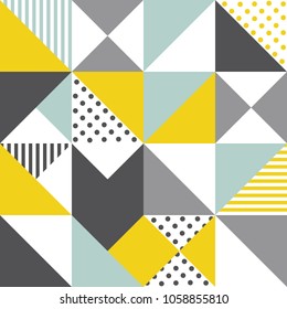 Seamless geometric pattern. Abstract triangle background Vector illustration. 
