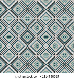 Seamless geometric pattern, American Indians ethnic style.