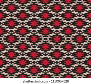 Seamless geometric pattern. American Indians ethnic style. 