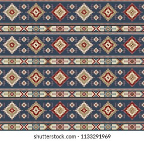 Seamless geometric pattern. Ancient Central Asian style, kilim. Natural colors.