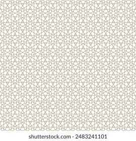 Seamless geometric pattern. Arabic ornament in lines