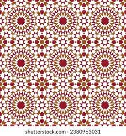 Seamless geometric pattern. Arabic style Zellij