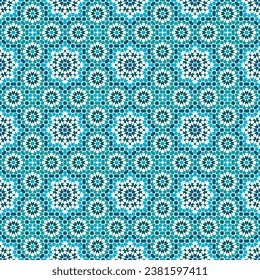 Seamless geometric pattern. Arabic style Zellij