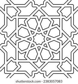 Nahtloses geometrisches Muster. Arabischer Zellij