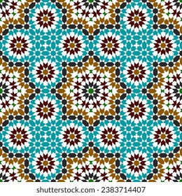 Seamless geometric pattern. Arabic style Zellij