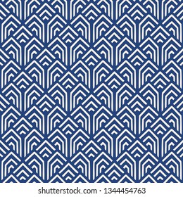 Seamless geometric pattern in art deco style. Hand drawn stripes. Design in art deco style for ceramic tile, wallpaper, linoleum, textile, web page background