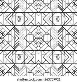 Seamless Geometric Pattern. Art Deco styled 