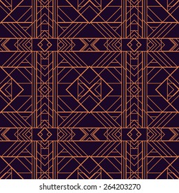 Seamless Geometric Pattern. Art Deco styled 