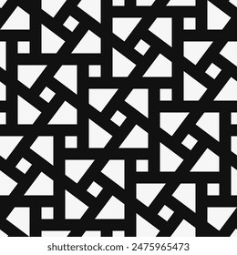 Seamless Geometric pattern. Artistic interlocking vector of Geometrical Shapes background. Geometry art repeating patterns.