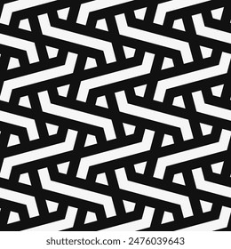 Seamless Geometric pattern. Artistic interlocking vector of optical illusion. Geometry art repeating patterns.