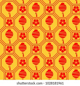 Seamless geometric pattern of Asian style. Vector illustration