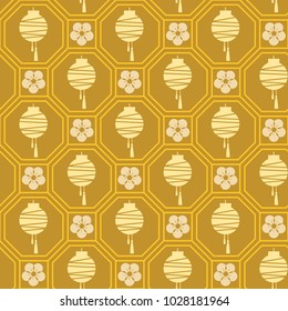 Seamless geometric pattern of Asian style. Vector illustration