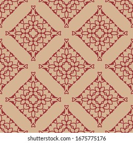Patrón geométrico sin inconvenientes en estilo textil asiático. Los diseños de textura abstracta pueden ser utilizados para fondos, motivos, textiles, papeles pintados, tejidos, envolturas de regalo. Documento De Diseño Para Scrapbook. Vector.