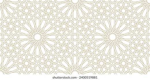 Seamless geometric pattern in authentic arabian style. Vector illustration
