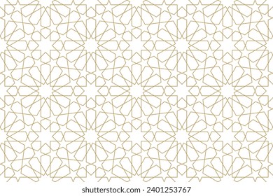 Seamless geometric pattern in authentic arabian style. Vector illustration