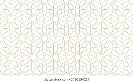 Seamless geometric pattern in authentic arabian style. Vector illustration