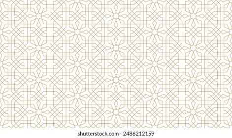 Seamless geometric pattern in authentic arabian style. Vector illustration