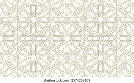 Seamless geometric pattern in authentic arabian style. Vector illustration