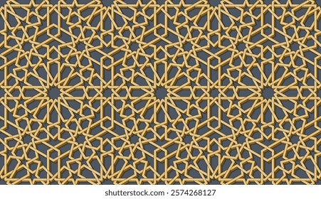 Seamless geometric pattern in authentic arabian style. Vector illustration