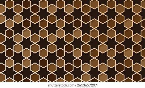 Seamless geometric pattern in authentic arabian style. Vector illustration. Islam pattern on green background for Ramadan banner,Backdrop texture for Eid.