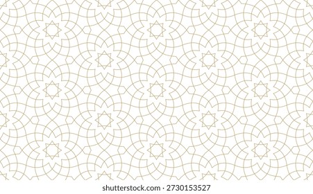 Patrón geométrico sin fisuras en estilo árabe auténtico. Ilustración vectorial