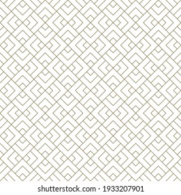 Seamless geometric pattern. Average thickness lines. Brown color lines on white background.