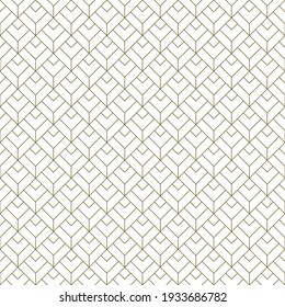 Seamless geometric pattern. Average thickness lines. Brown color lines on white background.