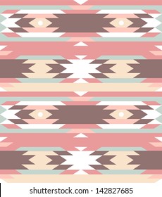 Seamless geometric pattern in aztec style
